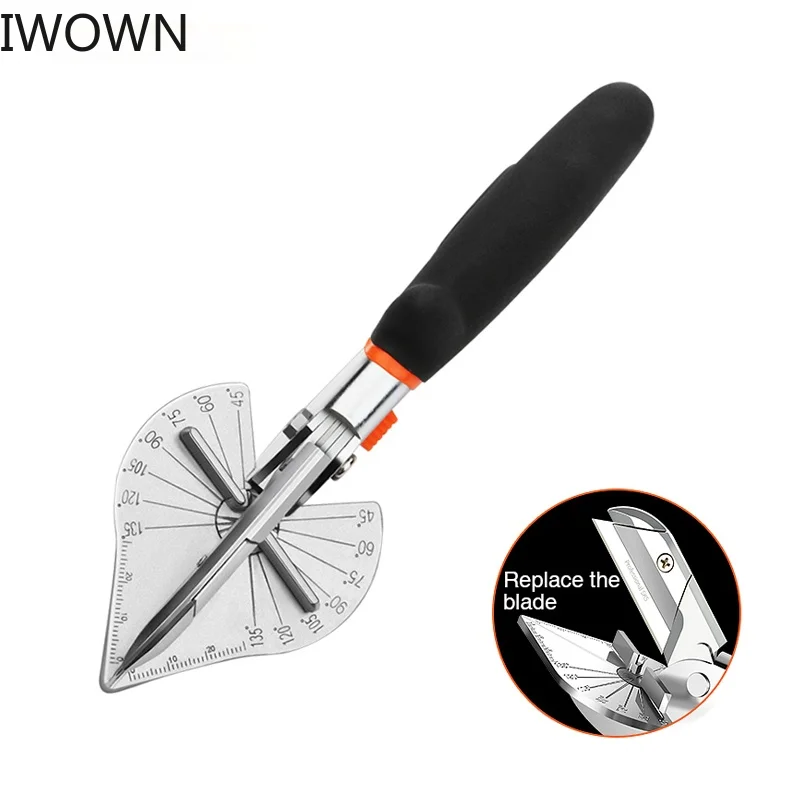 

IWOWN Angle Shear 45Degree To 120 Degree Miter Cutter Hand Shear Multifunctional PVC PE Plastic Pipe Scissors Manual Repair Tool