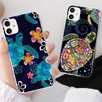 ruicaica cute cartoon turtles painted phone case for iphone 8 7 6 6s plus x 5s se 2020 xr 11 12 mini pro xs max