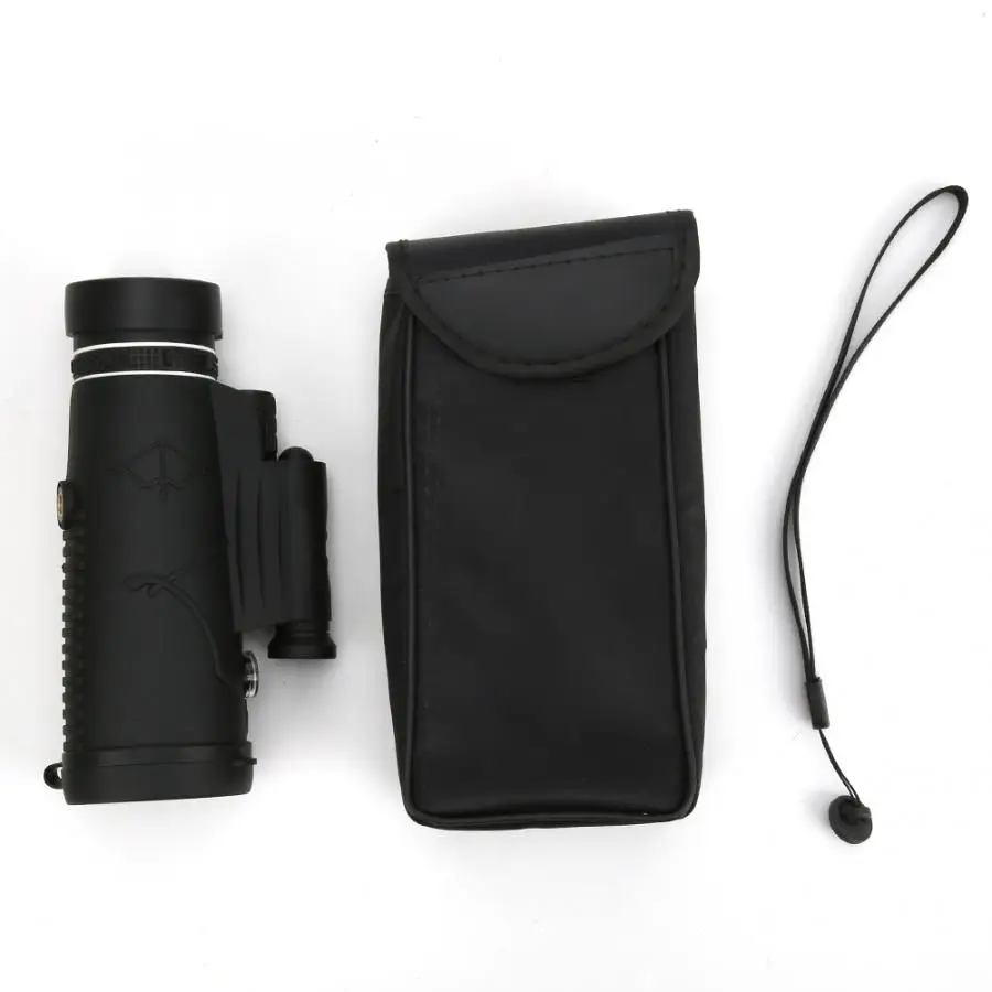 

12X50 Пластиковый черный Портативный монокулярный телескоп высокого разрешения с высоким увеличением и подсветкой монокулярный телескоп