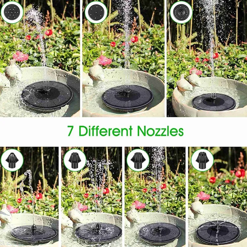 

Solar Fountain Pump,Floating Water Fountain,Bird Bath Solar Powered Fountain Pump for Birdbath Pond Pool Fish Tank