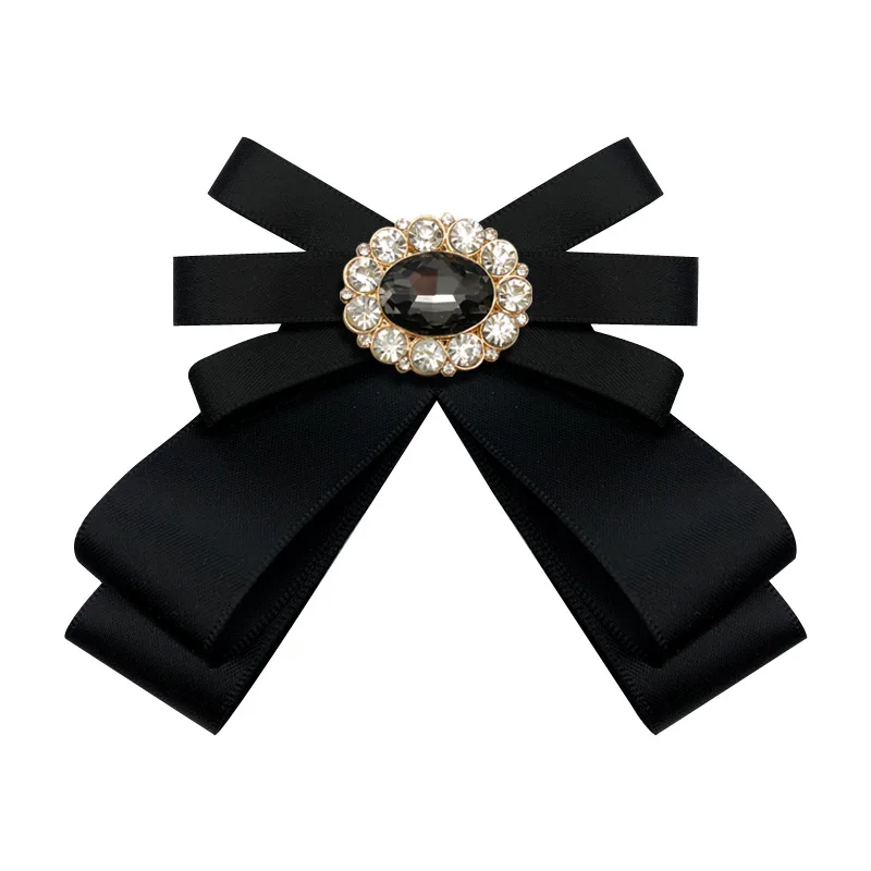 В Корейском стиле ретро двухслойная галстуком бабочкой ткань ленты брошь со