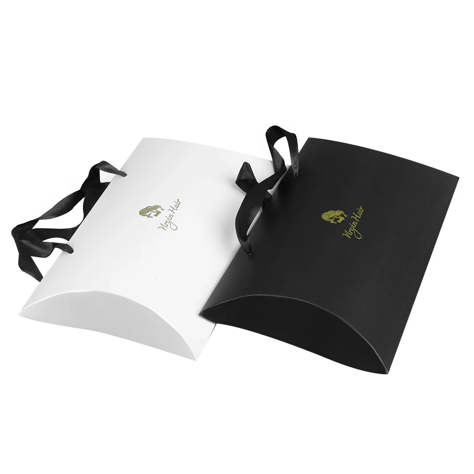 Накладные волосы Virgin упаковка бумажная Подушка Коробка может быть с
