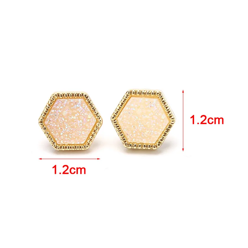 

1Pair Elegant Women Geometric Hexagon Colorful Earrings Statement Charm Jewelry Gifts Fashion