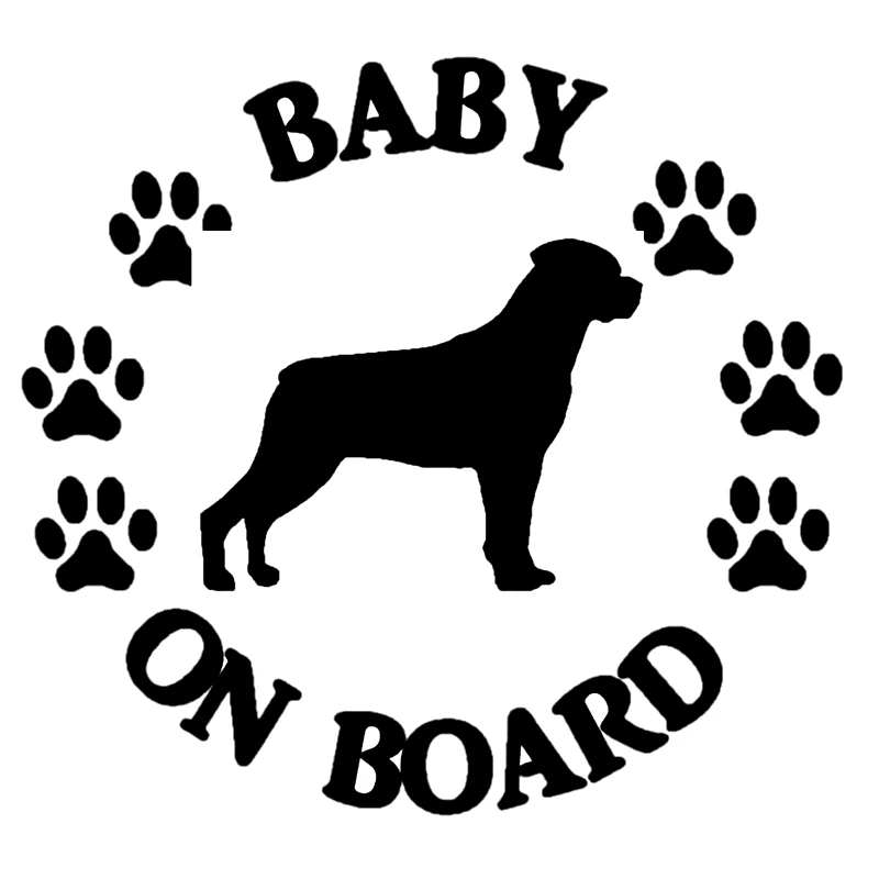CK20866# наклейки на авто Baby Rottweiler on Board водонепроницаемые машину наклейка для