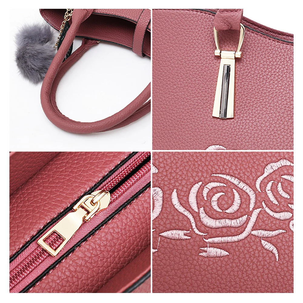 Herald Fashion 3 шт. кожаные сумки женские знаменитый бренд сумка на плечо Женская