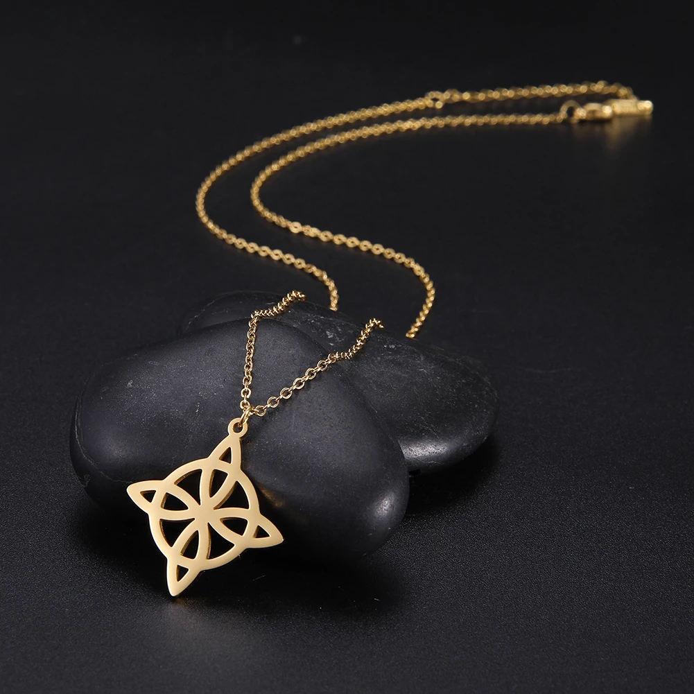 Teamer ведьмы Кельтский Узел чокер из нержавеющей стали колдовство ожерелье для