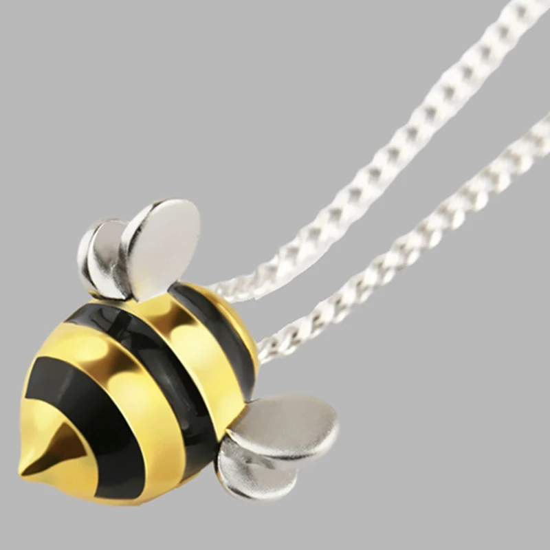 

Bee Pendant Necklace For Women Fashion Creative Cute Small Honeybee Collares Jewelry Gift For Lover Jewelry Valentine's Day Gift