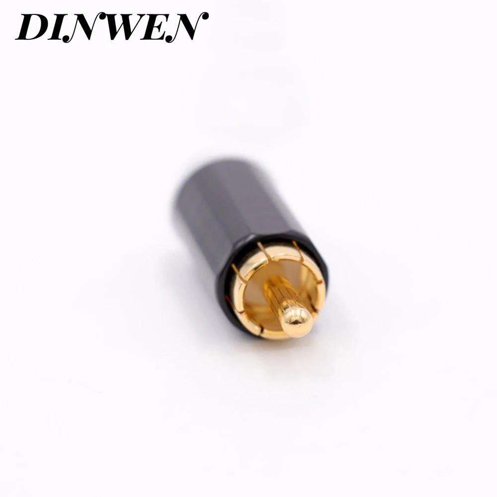 Gold Plated 3.5mm Male RCA Plug Connector Adapter for CD Player AMP TV Audio Video Terminal Solder Free