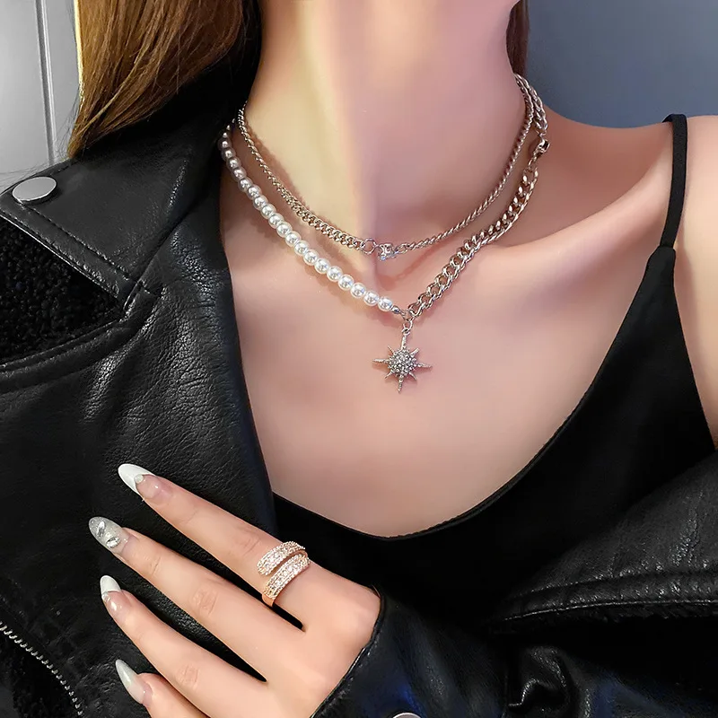 

2021 New Arrival Women Pendant Necklaces Trendy Link Chain Metal Geometric All Compatible Party Necklace Trendy Fashioon Jewelry
