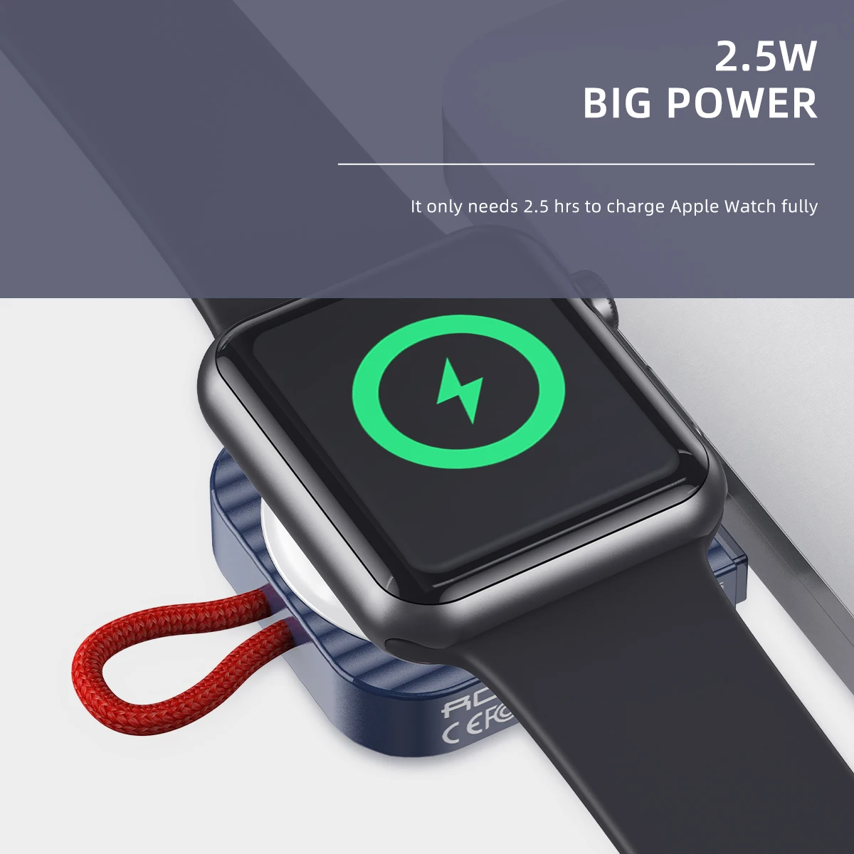 Беспроводное зарядное устройство ROCK для Apple Watch Series 7 6 5 4 3 портативная Магнитная