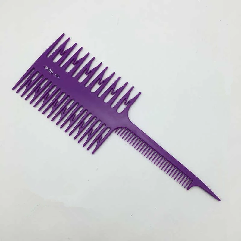 Purple 1 шт. унисекс большой зуб расческа инструмент для окрашивания волос подсветка расческа для салона про рыбья кость дизайн расческа окрашивание волос секционный Лидер продаж - Цвет: Purple
