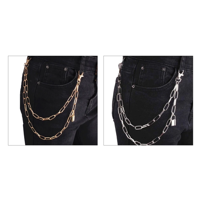 

Hip Hop Pants Chains Punk Trousers Chain Biker Heavy Thick Wallet Chains for Men