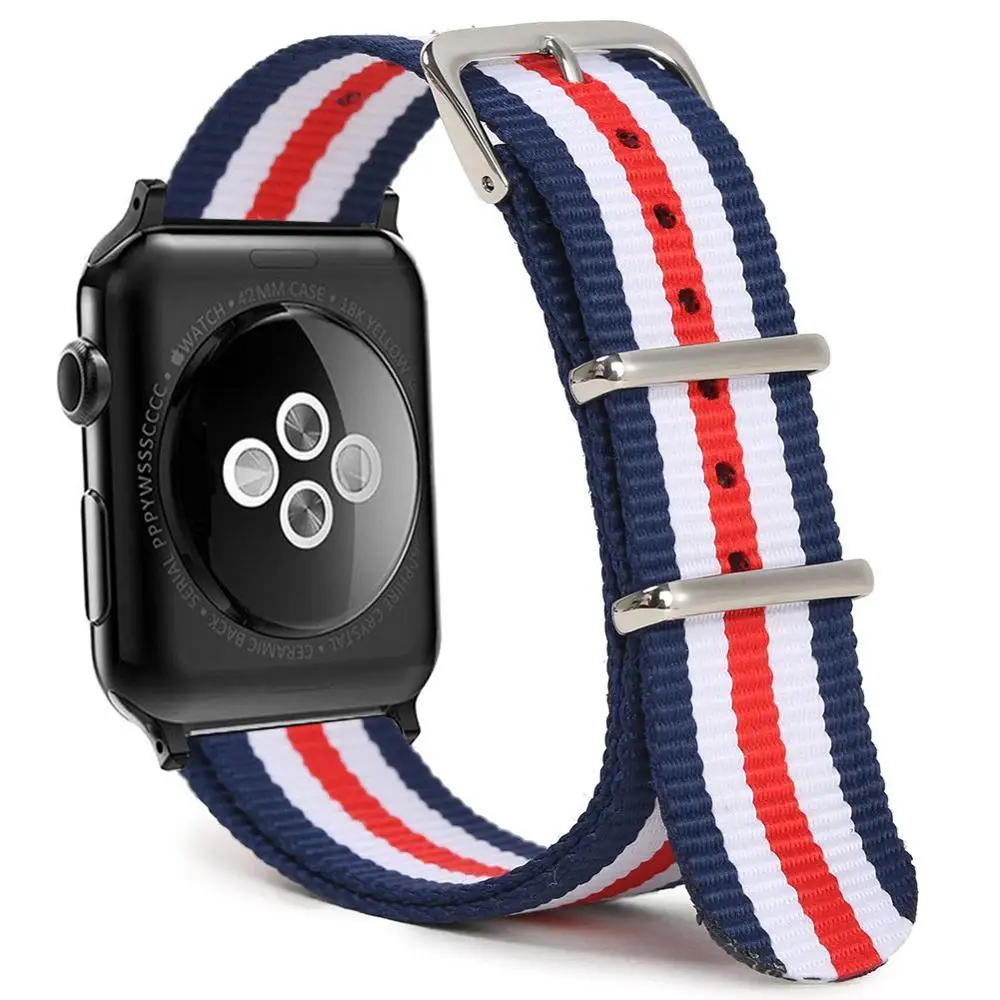 BWRWB Eastar тканый нейлоновый ремешок для наручных часов Apple Watch, версии 3, 42 мм, 38 мм, версия ткань-как ремешок для iwatch, версия 5/4/3/2/1 браслет на запястье, нейлоновый ремешок Пояс - Цвет ремешка: BWRWB