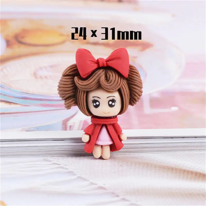 

Julie Wang 10PCS Resin Cartoon Girl Charms Cute Random Mixed Pendant Jewelry Making Accessory Table Home Decor