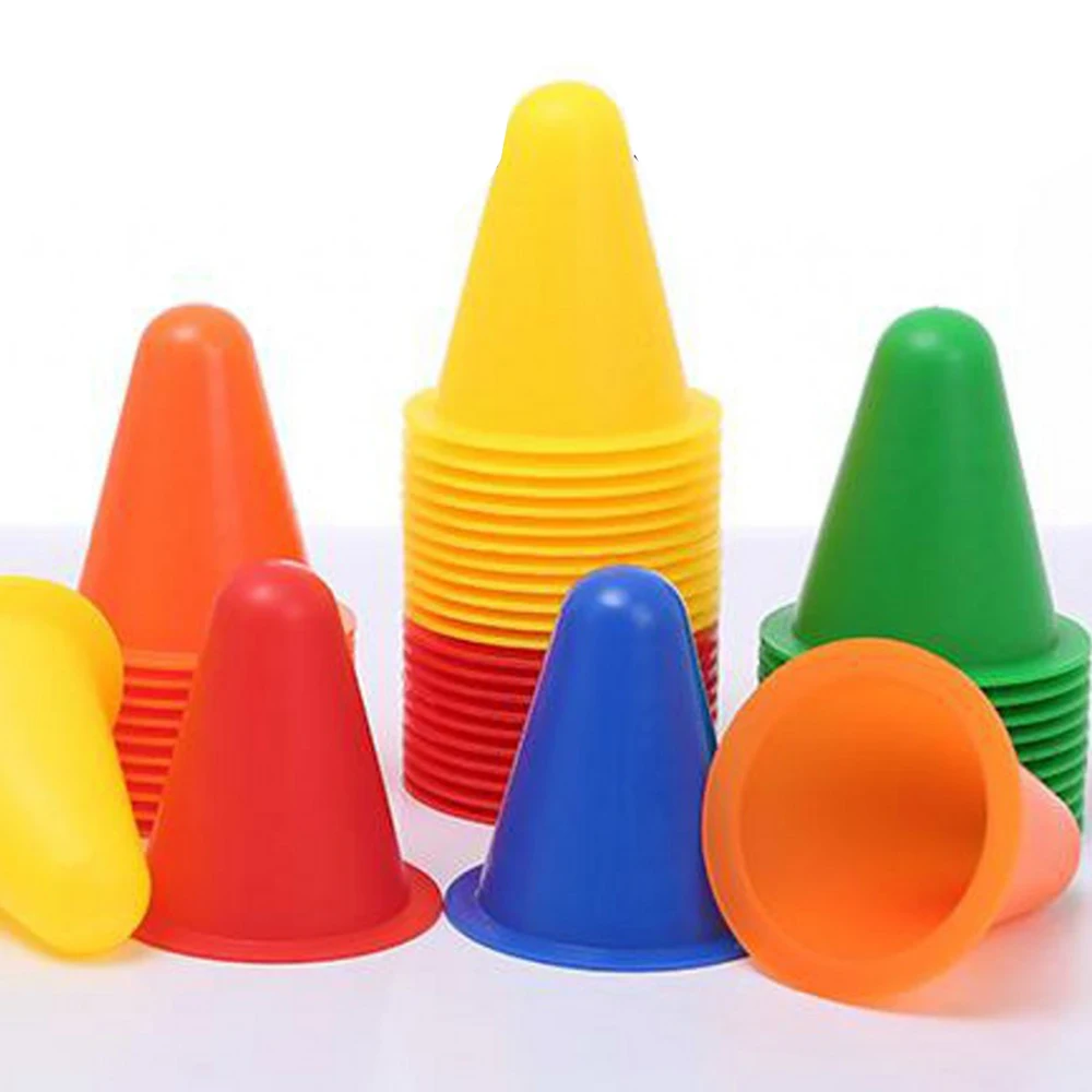 

10 PCS Soccer Cones PVC Sports Training Agility Marker Cones for Skating Football Basketball Indoor Outdoor Games