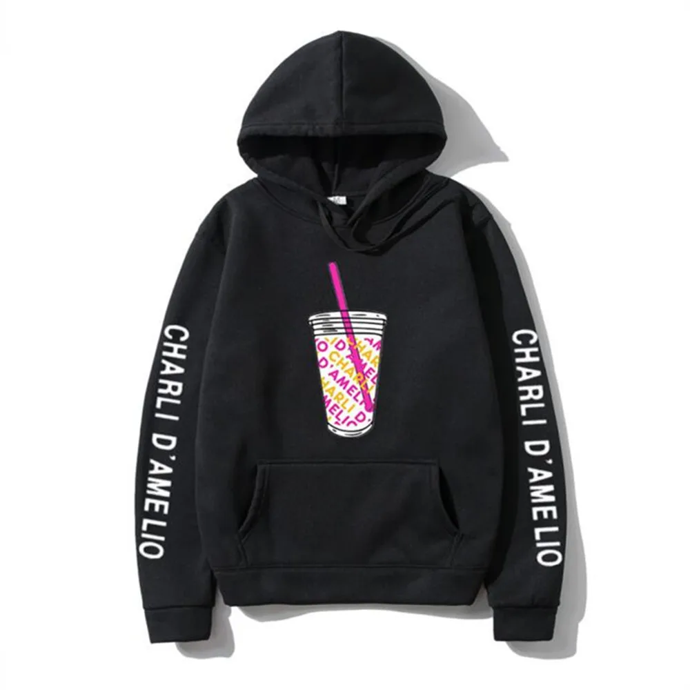 

Harajuku Ice Coffee Splatter Hoodies Sweatshirts Men japanese streetwear hoodie Charli DAmelio Pullover Unisex Costume Tracksuit