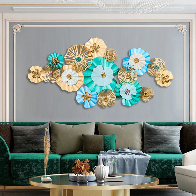 Goede Nieuwe Chinese Stijl Creatieve Ijzer Room Decor Muur Opknoping Woonkamer Wall Art Geen Spoor Geen Gat Muur Decoratie Thuis