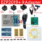 XRiicha EZP2019 высокоскоростной USB SPI программатор + 9 адаптеров SOP8 тестовый зажим sop816 1,8 в адаптер гнездо для вспышки 24 25 EEPROM