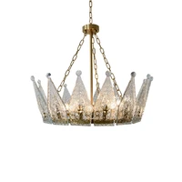 crown glass living room bedroom study and restaurant ceiling lamp post modern light luxury creative lamp