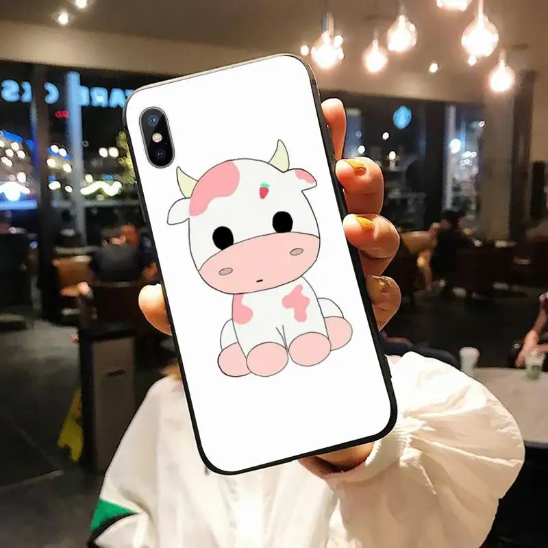 

Cute cartoon cow Phone Case for iPhone 11 12 pro XS MAX 8 7 6 6S Plus X 5S SE 2020 XR