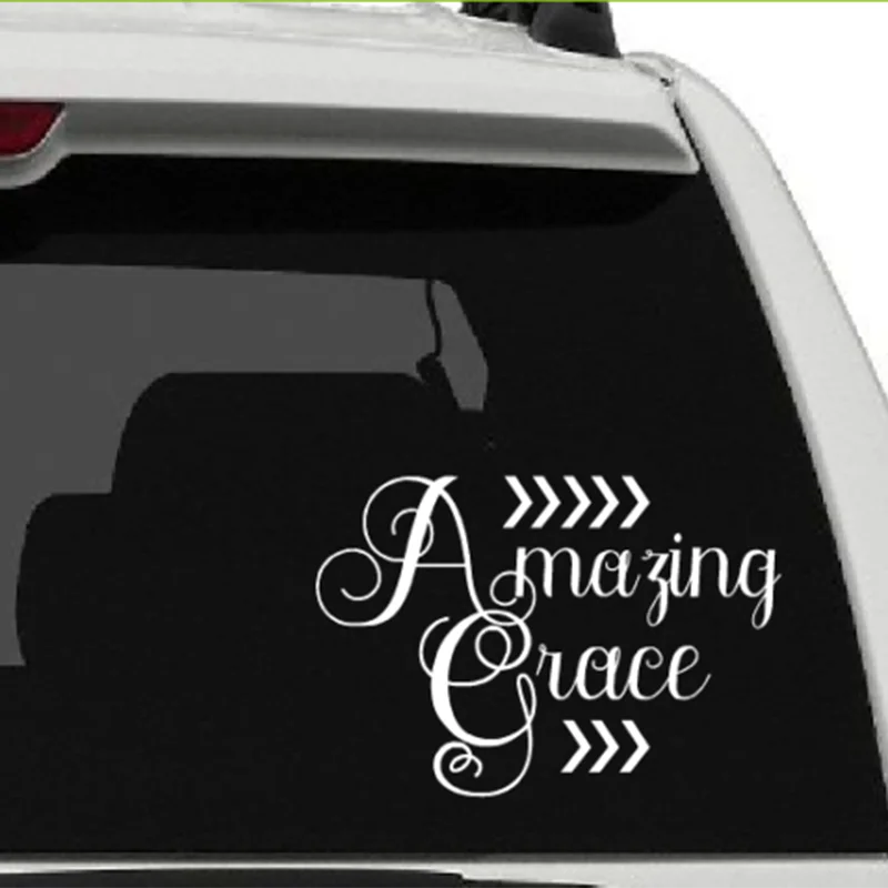 Удивительная изящность Виниловый автомобиль переводная Наклейка для окна Faith Hope