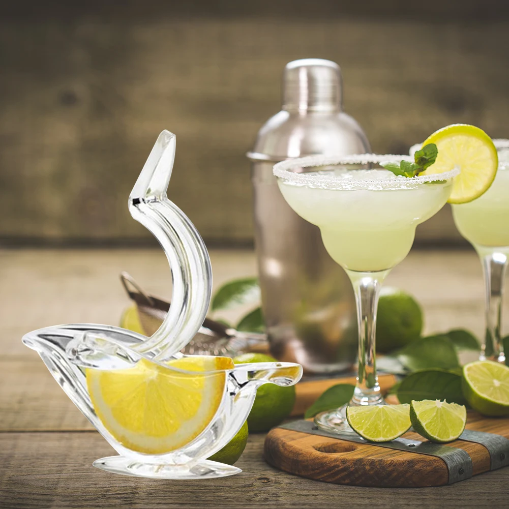 Портативная прозрачная ручная акриловая соковыжималка для лимона обработка