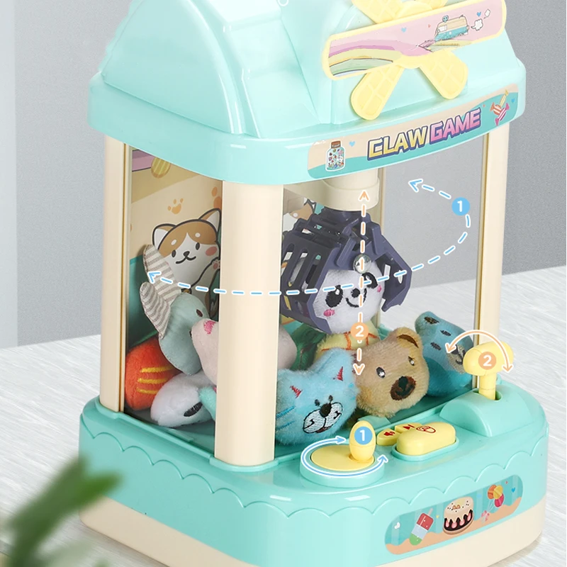Детский Ловец кукол машина с захватом когтей монетный захват конфет Игровой