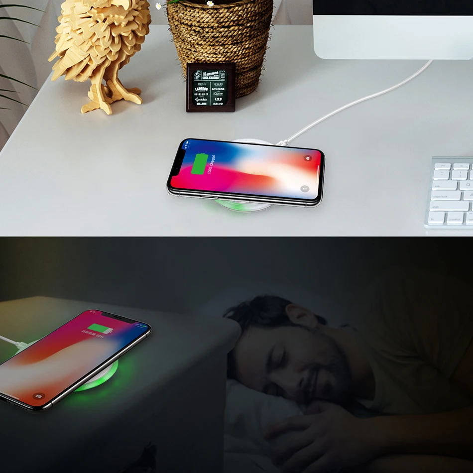 CHOETECH Беспроводное зарядное устройство 10 Вт для iPhone 11 X Xs Max 8 Plus Qi Беспроводное быстрое зарядное устройство для samsung S10 S8 S9 Plus зарядное устройство