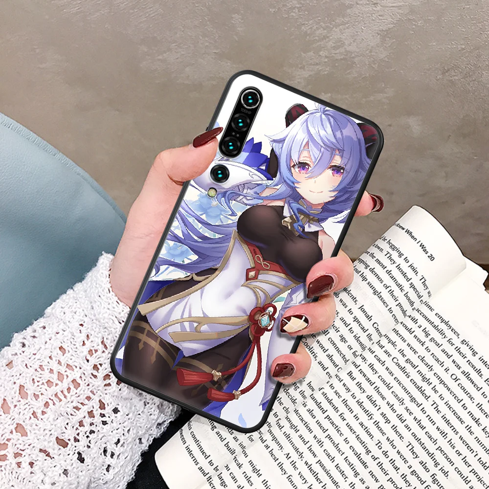 

genshin impact ganyu Phone Case For Xiaomi Mi Note 10 A3 9 MAX 3 A2 8 9 Lite Pro Ultra black Prime Trend Waterproof Painting