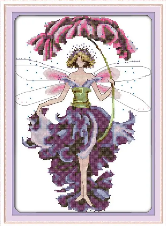 R835-8 Joy Sunday Flower fairy серия Набор для вышивки крестом 11CT печатная ткань 14CT холст DMC Вышивка крестом с фабрики - Цвет: R835-8