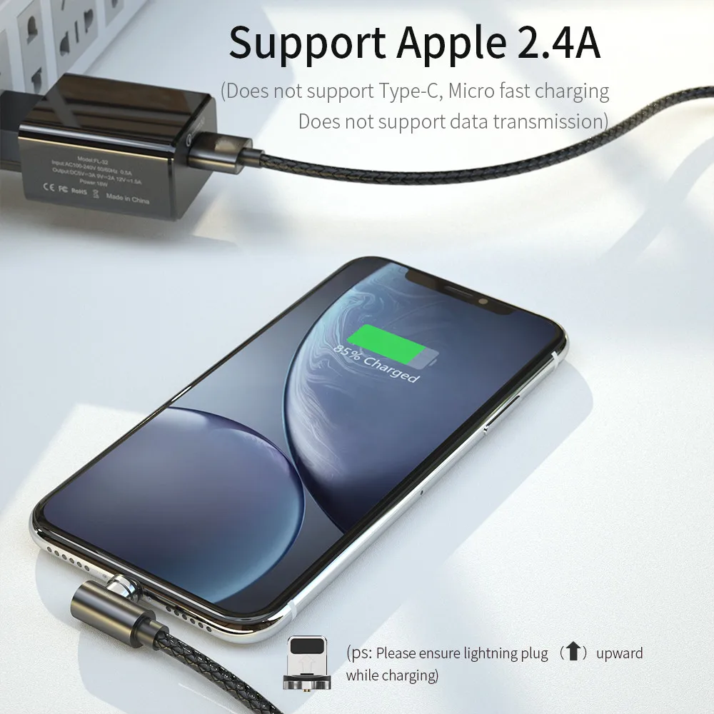 Магнитное зарядное устройство Micro USB C Type кабели для Huawei P40 iPhone XR 11 магнитные