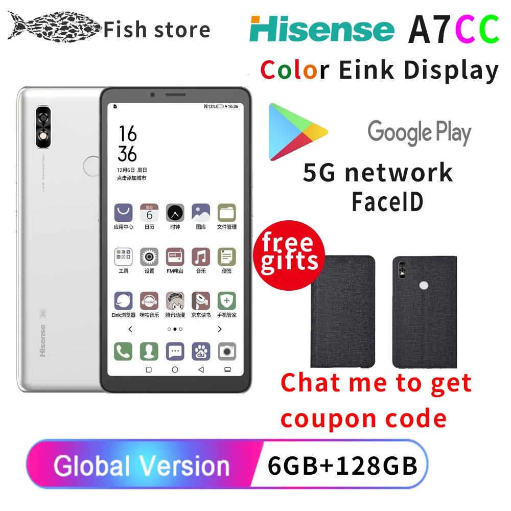 Google play Hisense A7CC 6 7 дюймовый цветной ink экран OTG Eink дисплей электронная читалка ГБ + 128