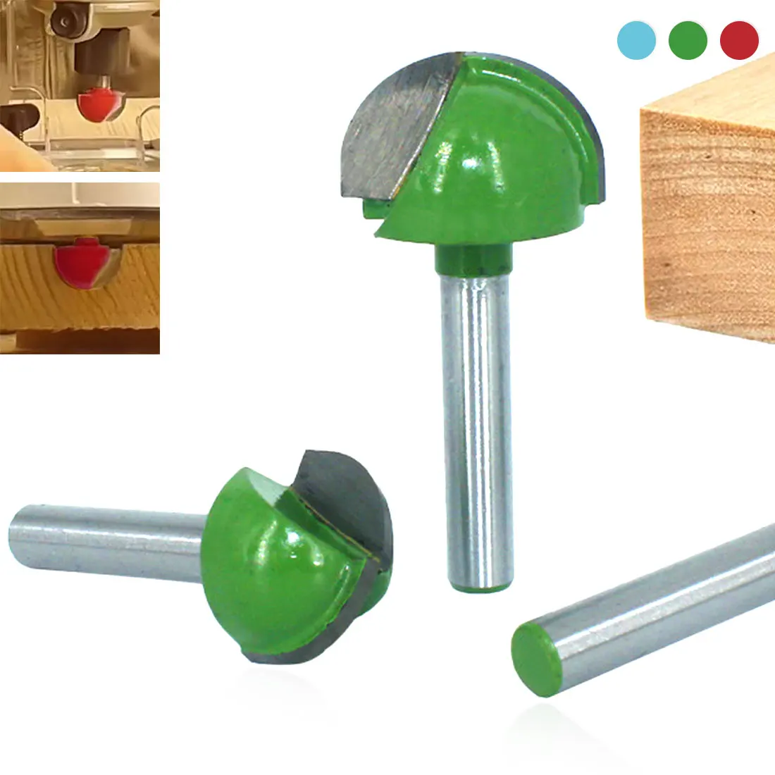

6mm Shank CNC Carbide Tools Round Nose Bit Round Nose Cove Box Core Router Bit Shaker Cutting Tools For Woodworking 4/5pcs
