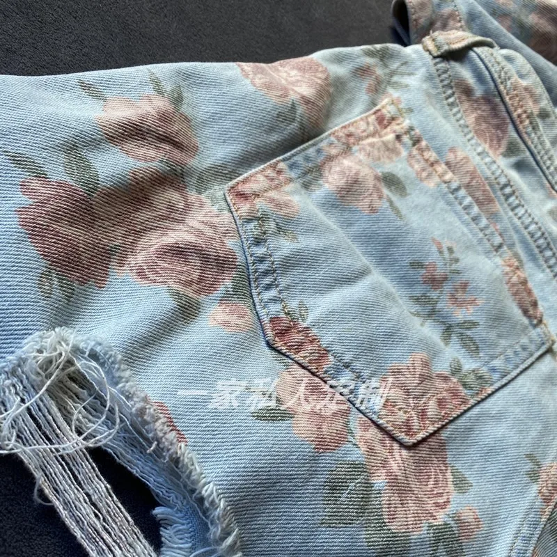 Цвета розового золота ретро с высокой талией эластичные отверстия из старого