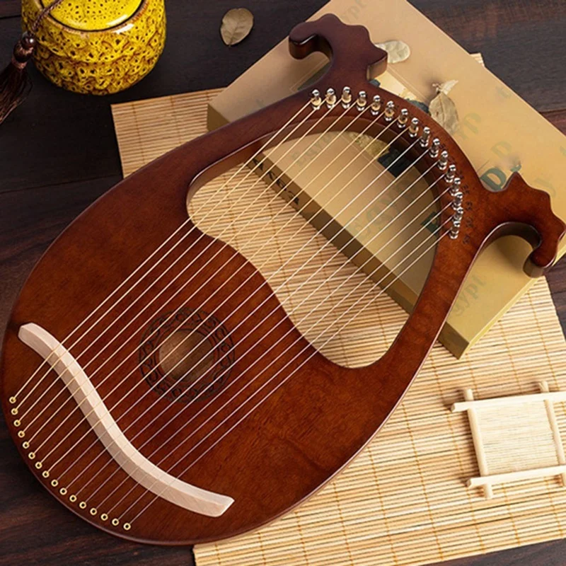 Lyre Harp струнный инструмент из красного дерева на 16 струн с ключом для настройки и
