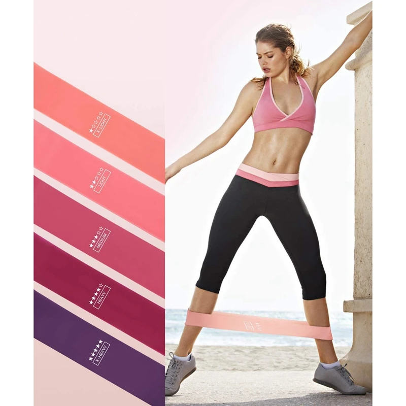 

2Pack Jump Rope with 5Pcs Resistance Bands Adjustable Workout Bands for Home Fitness Body Strength Training