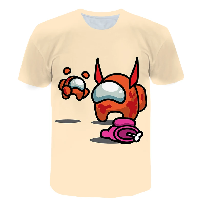 

Summer 2021 New Game Between Us Childrens T-shirt Cute Cartoon Harajuku O-Neck Short Sleeve Toddler Baby Comfortable T-shirt