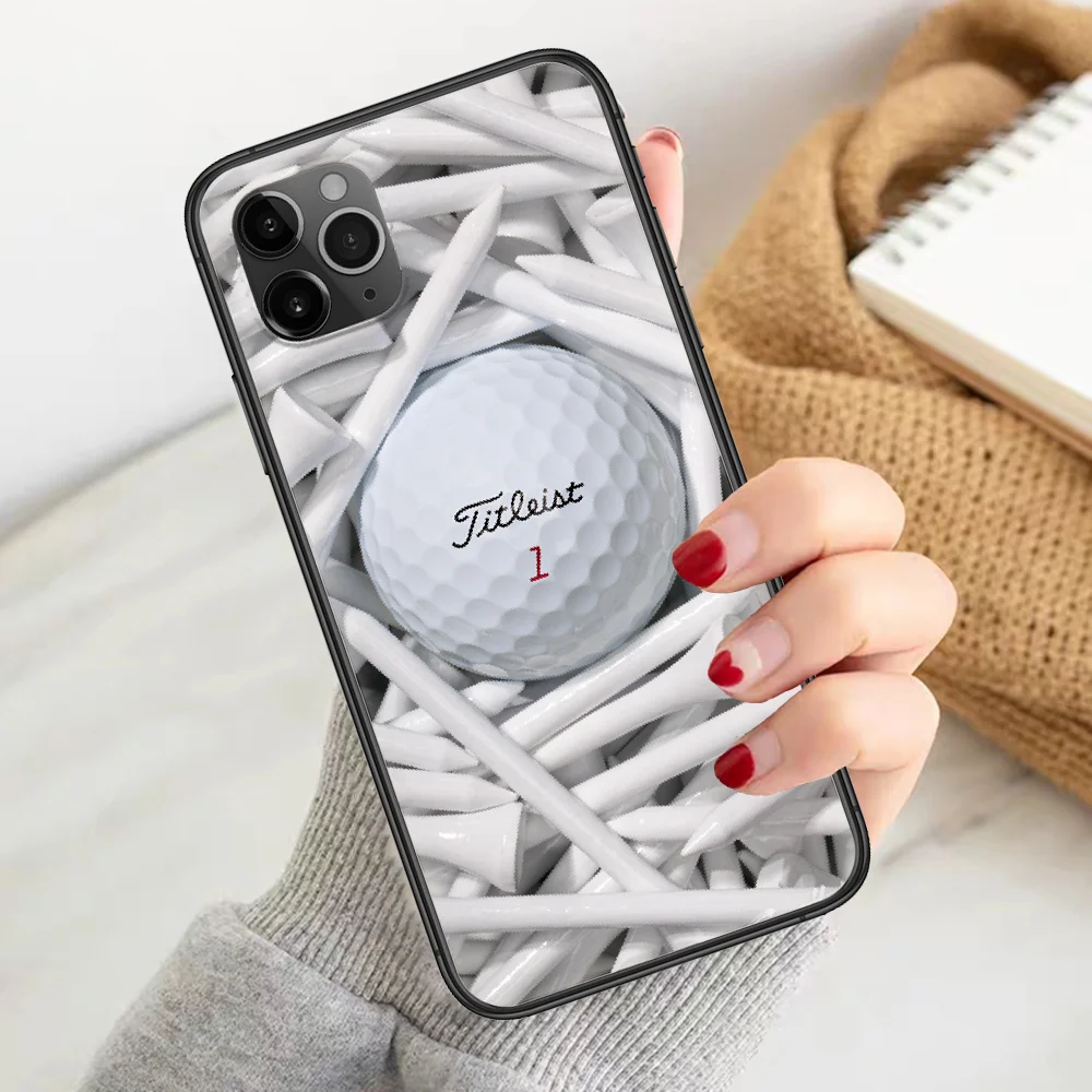 

Sport Titleists-Golf Ball Phone Case Cover Hull For iphone 5 5s se 2 6 6s 7 8 12 mini plus X XS XR 11 PRO MAX black soft
