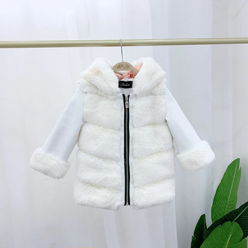 2019 New Winter Girls Faux Fur Coat Thick Warm Rex Rabbit Boys Jackets And Coats Leather Parka Kids Outerwear TZ472 | Детская одежда и