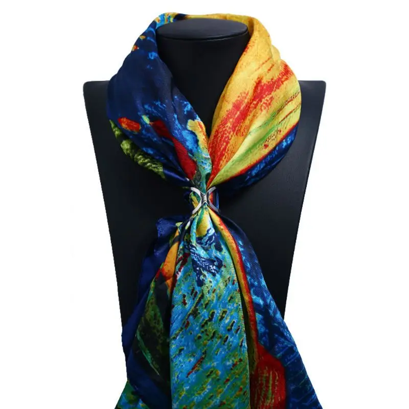 Для женщин X Форма заколка для шелкового шарфа кольцо зажим Пряжка держатель