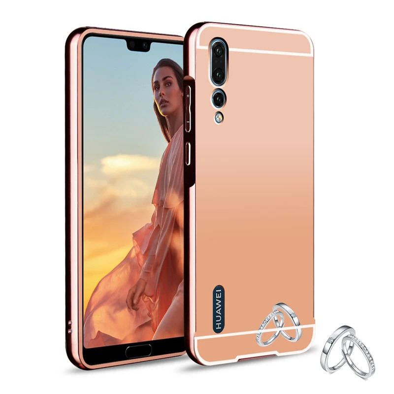 Роскошные Зеркало из розового золота Чехлы для huawei Honor 8 9 10 Lite enjoy фотоаппаратов моментальной печати 7s 9 плюс аллюминиевый металлический чехол-бампер для huawei P20 Pro