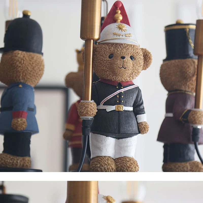 Люстра в виде британского медведя Тедди детская лампа для мальчиков и девочек