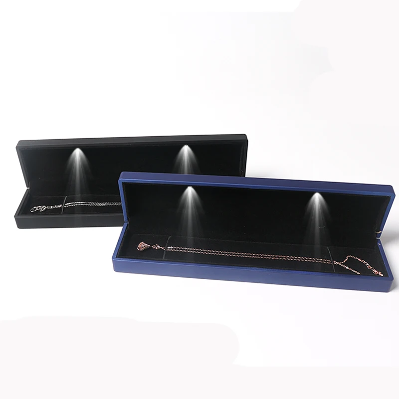 Ювелирная коробка со светодиодным светильник для помолвки Свадебные кольца