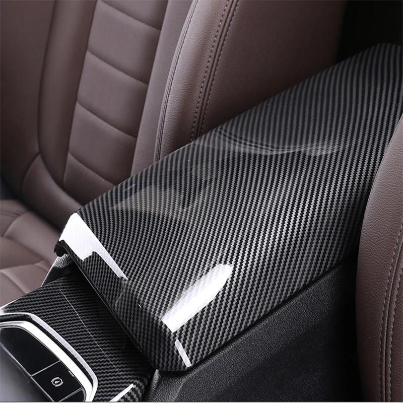 

Car Stowing Tidying Armrest Box Panel Cover Trim Sticker Carbon Fiber Decals For BMW 3 Series E90 F30 F32 G20 Inner Accessories