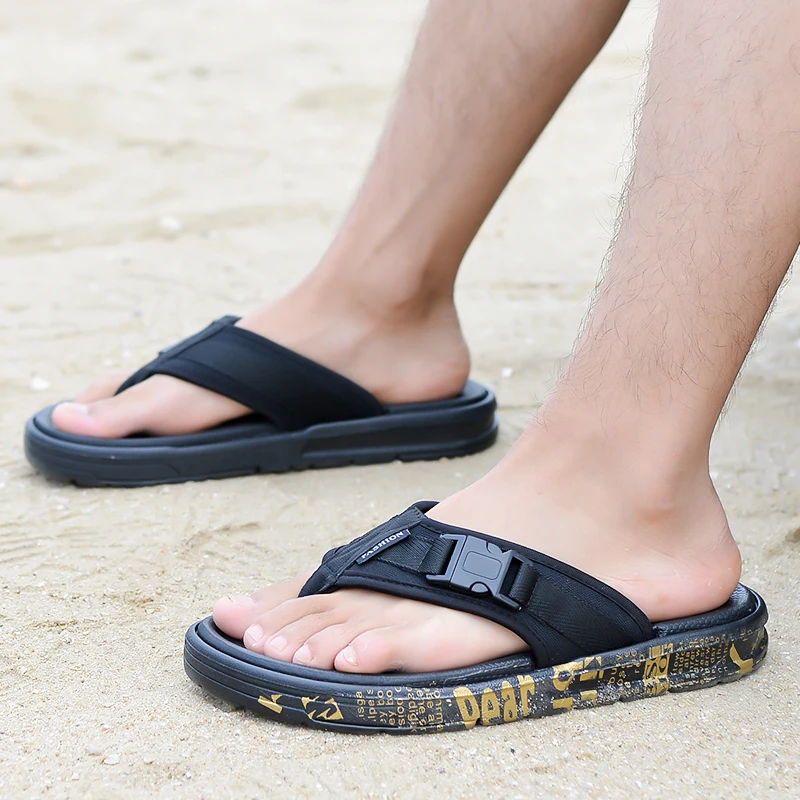 Летние пляжные шлепанцы для влюбленных мужские модные дома и улицы Нескользящие