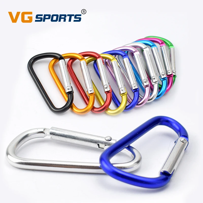 10 шт. алюминиевый карабин d образное кольцо для ключей зажим походов походный