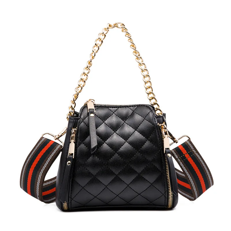 Сумка на плечо с вышивкой женские дорожные сумки кожаная стеганая сумка из