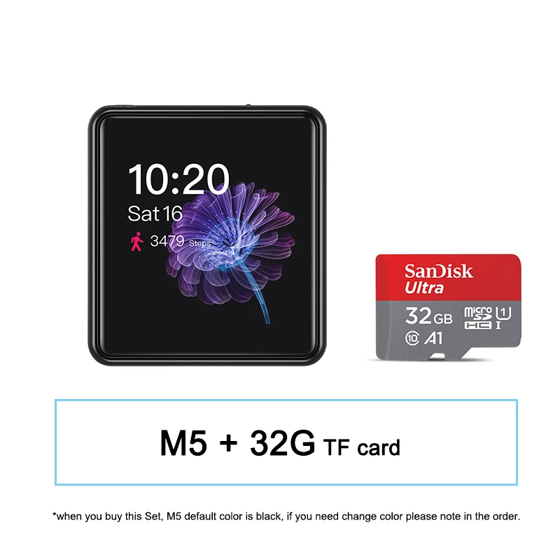 M5 and 32G TFcard FiiO M5 HiFi аудио AK4377 384khz-32 бит/DSD128 без потерь Hi-Res Bluetooth портативный музыкальный плеер MP3 USB DAC LDAC/AAC/aptX HD/aptX - Цвет: M5 and 32G TFcard