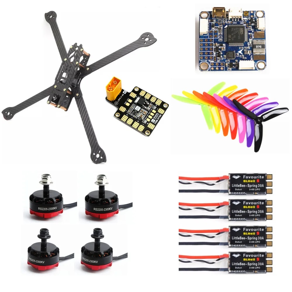 

Новый шаблон XL5 232 мм FVT LITTLEBEE BLlheli-s 30A RS2205 2300KV F4 PRO V3 Контроллер полета из углеродного волокна DIY FPV Raicng рамка