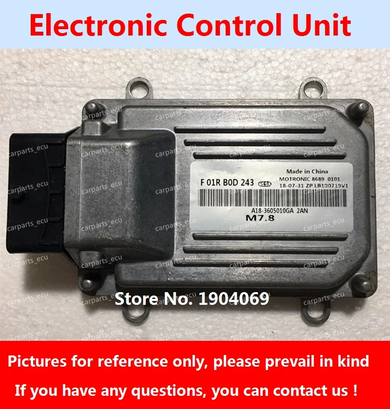 

F01R00D243 F01RB0D243 A18-3605010GA 2AN M7 ECU Electronic Control Unit F01R00DN30 F01RB0DN30 A15-3605010BD For Chery Karry Youyi